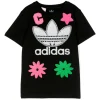 Adidas X Iconic T-shirt Nera con Patch e Logo con Perle