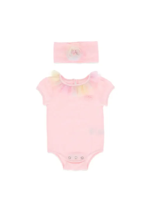 Angel's Face Body Rosa con Fascia Clementine per Neonate