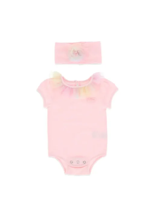 Angel's Face Body Rosa con Fascia Clementine per Neonate