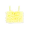 Angel's Face Top in Tulle Giallo per Bambine
