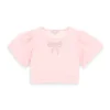 Angel's Face T-shirt Crop Rosa per Bambine