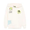 Barrow Kids Felpa con Cappuccio Crema con Stampa Retro