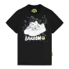 Barrow Kids T-shirt Nera con Stampa Shoes per Bambini