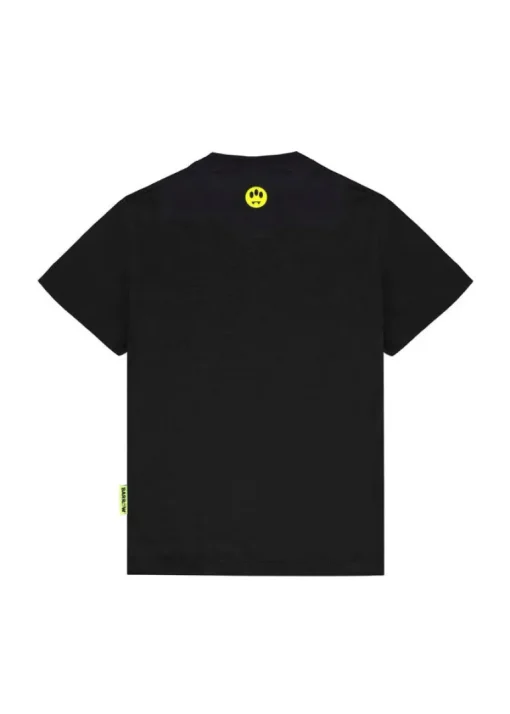 Barrow Kids T-shirt Nera con Stampa Shoes per Bambini