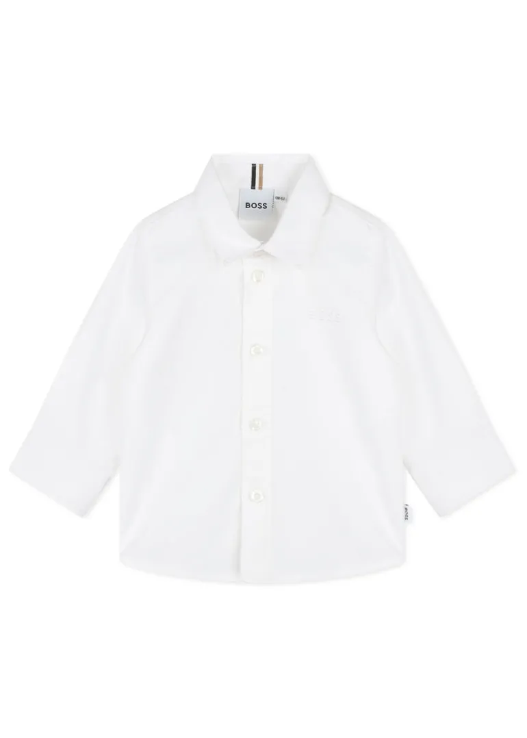 Boss Kids Camicia Bianca per Neonati