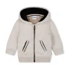 Boss Kids Cardigan Sabbia con Cappuccio per Neonati