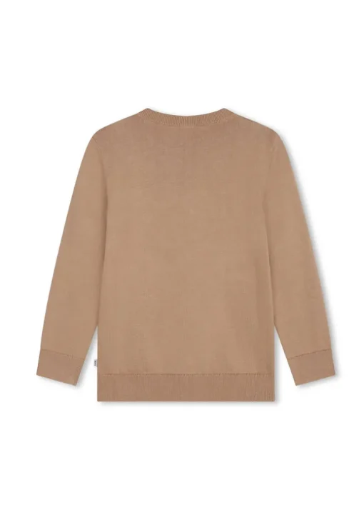 Boss Kids Maglioncino Biscotto Girocollo con Logo per Bambini