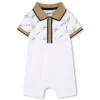 Boss Kids Pagliaccetto Bianco con Stampa Fox per Neonati