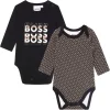Boss Kids Set Body per Neonati con Stampa Monogram all-over