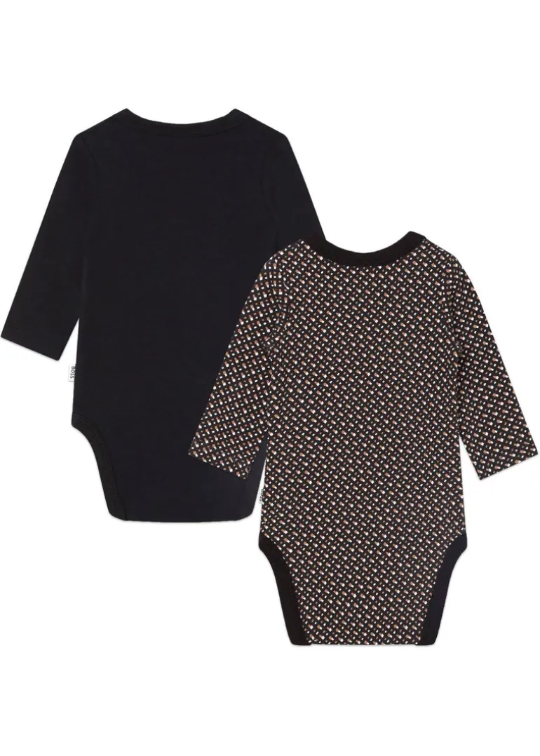 Boss Kids Set Body per Neonati con Stampa Monogram all-over