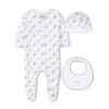 Boss Kids Tutina con Cappellino e Bavetta Bianco con Fox per Neonati