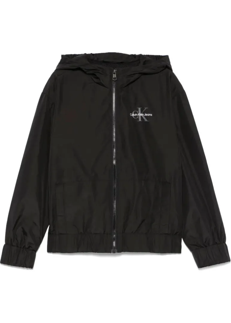 Calvin Klein Kids Giubbino a Vento Nero per Bambini