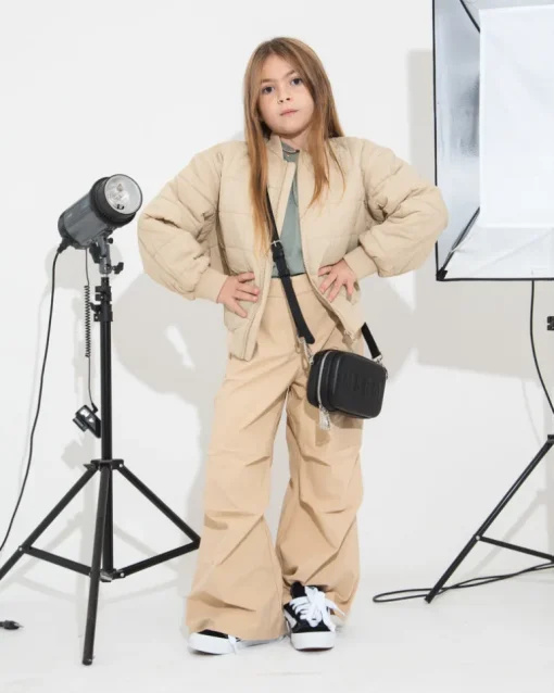Calvin Klein Kids Giubbino Beige Trapuntato per Bambini