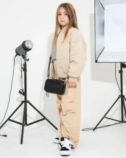 Calvin Klein Kids Giubbino Beige Trapuntato per Bambini