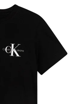 Calvin Klein Kids T-shirt Nera con Logo per Bambini