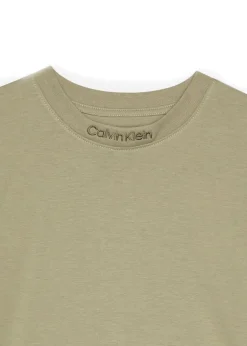 Calvin Klein Kids T-shirt Verde con Logo per Bambini