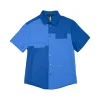 Daniele Alessandrini Camicia Royal Blu Degradè per Bambini