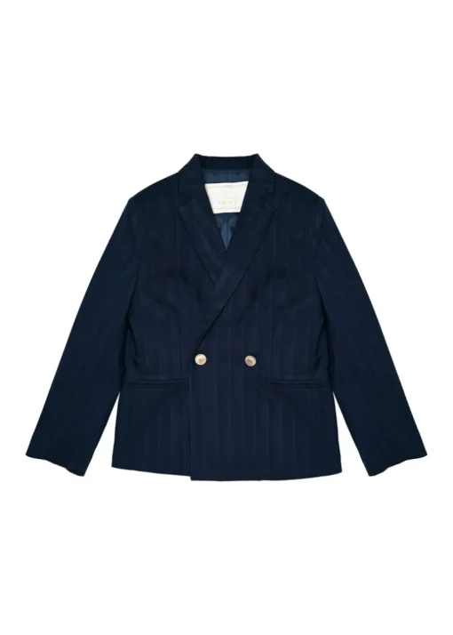 Daniele Alessandrini Giacca Doppiopetto Blu Navy per Bambini