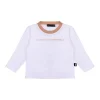 Daniele Alessandrini T-shirt Maniche Lunghe Bianca con Logo per Neonati