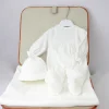 Deolinda Completo Avorio con Ricami per Neonate