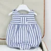 Deolinda Pagliaccetto Bianco/Blu a Righe per Neonate