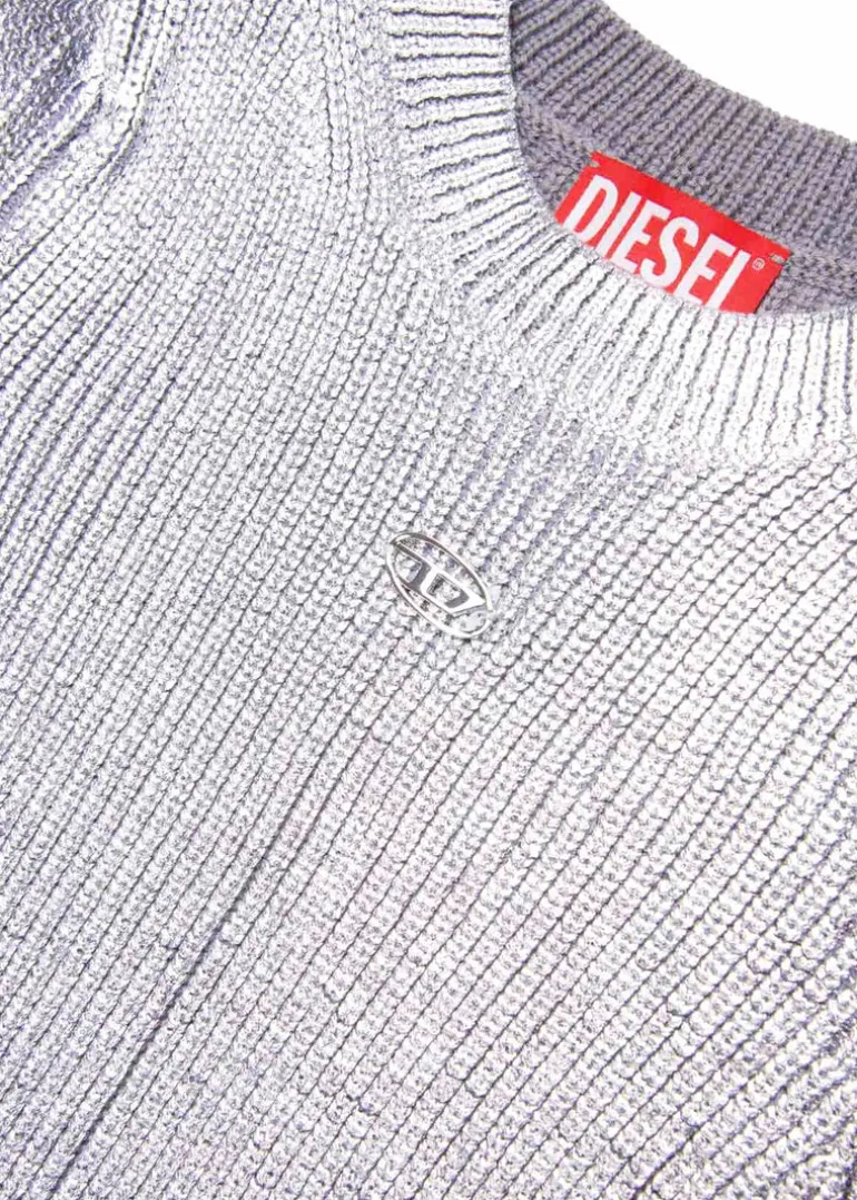 Diesel Kids Abito Argento All-over Mylar per Bambine