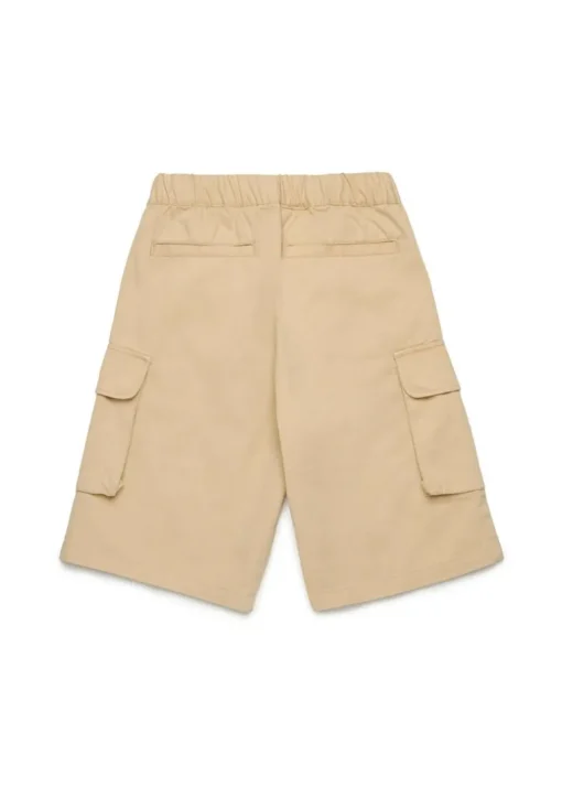 Diesel Kids Bermuda Beige con Tasche e Micro Oval D per Bambini