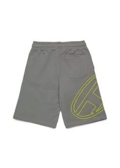 Diesel Kids Bermuda Grigio con Macro Oval D per Bambini
