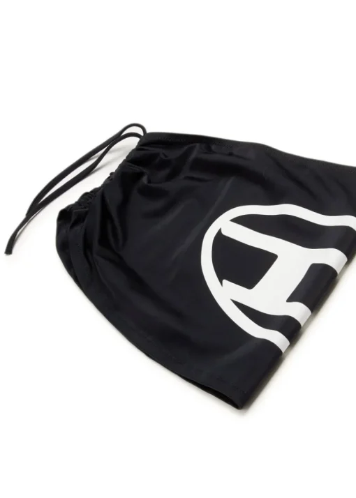 Diesel Kids Copricostume Nero con Oval D per Bambine