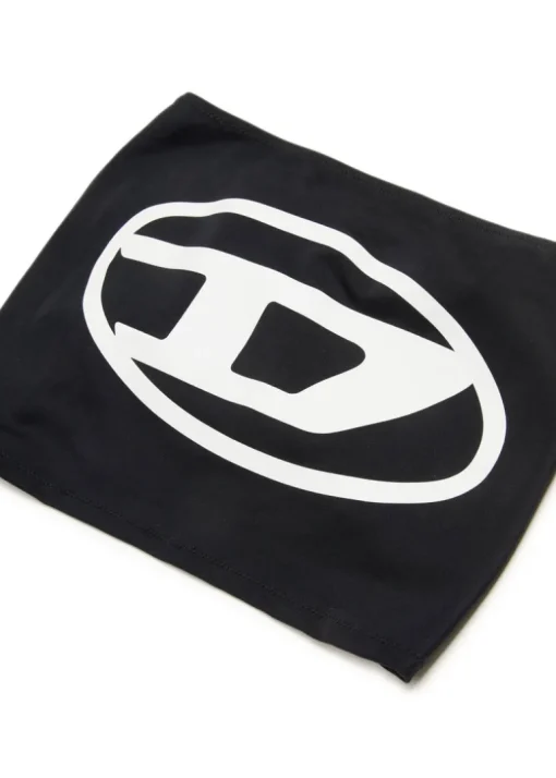 Diesel Kids Copricostume Nero con Oval D per Bambine