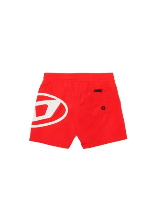 Diesel Kids Costume Boxer Rosso con Oval D per Neonati