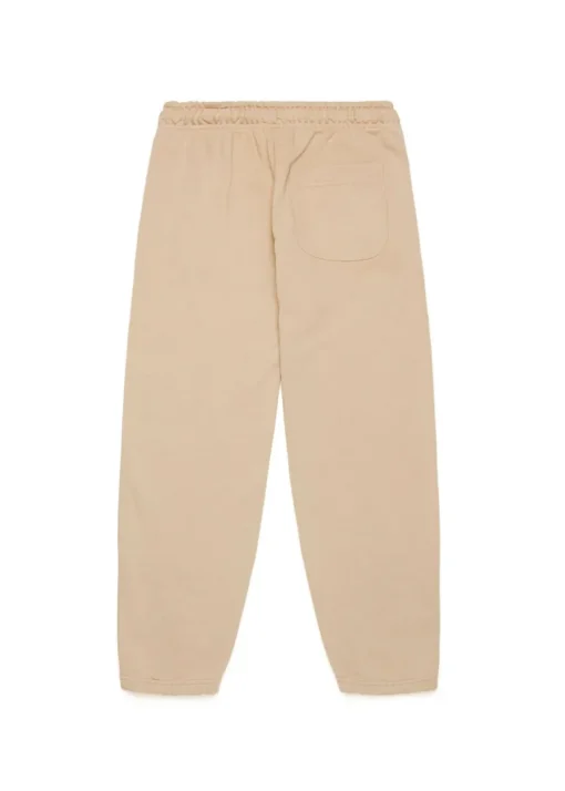 Diesel Kids Pantaloni in Felpa Beige con Logo Oval D per Bambini