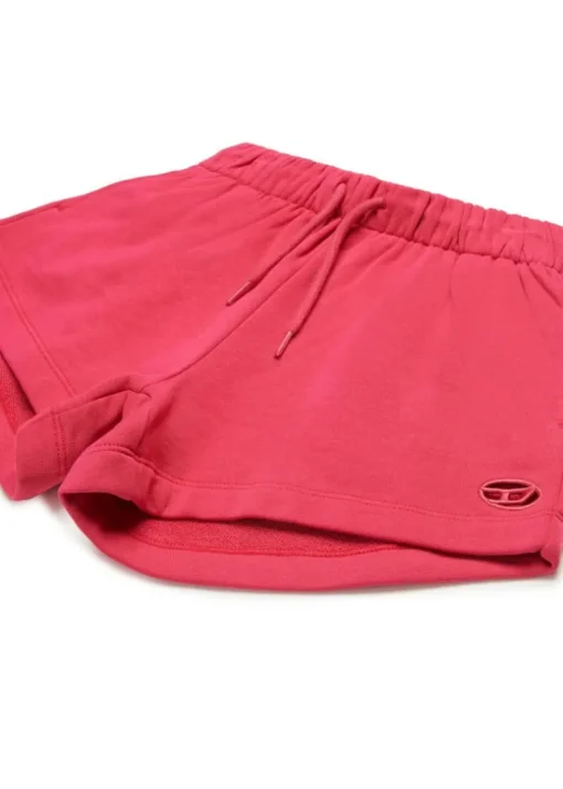 Diesel Kids Shorts Fucsia con Micro Oval D per Bambine