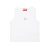 Diesel Kids Top Bianco con Patch Oval D per Bambine
