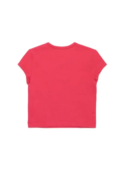Diesel Kids T-Shirt Fucsia con Logo Oval D per Bambine