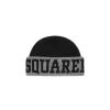 Dsquared2 Kids Cappellino Nero in Lana con Logo per Neonati