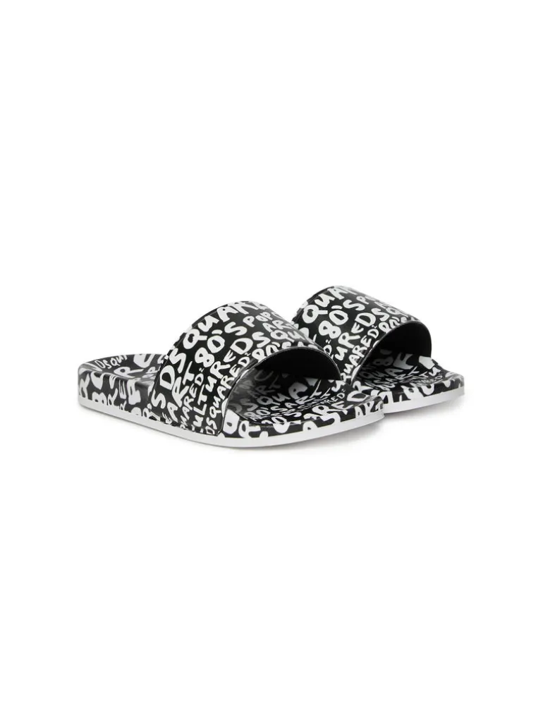 Dsquared2 Kids Ciabatte Slide All-over per Bambini