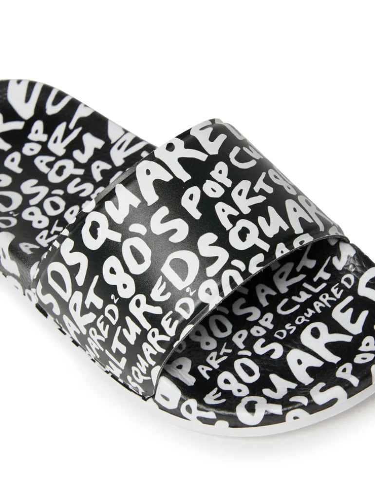 Dsquared2 Kids Ciabatte Slide All-over per Bambini