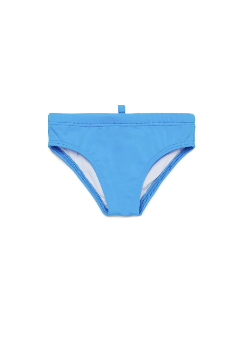 Dsquared2 Kids Costume Slip Azzurro con Grafica Beach per Neonati