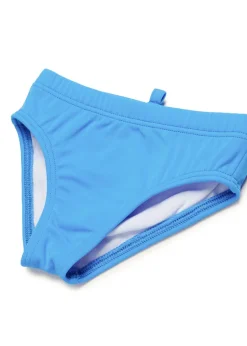 Dsquared2 Kids Costume Slip Azzurro con Grafica Beach per Neonati