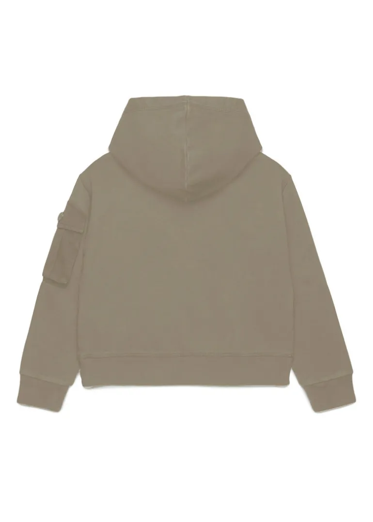 Dsquared2 Kids Felpa Con Cappuccio Beige per Bambini