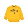 Dsquared2 Kids Felpa Girocollo Gialla con Stampa per Neonati