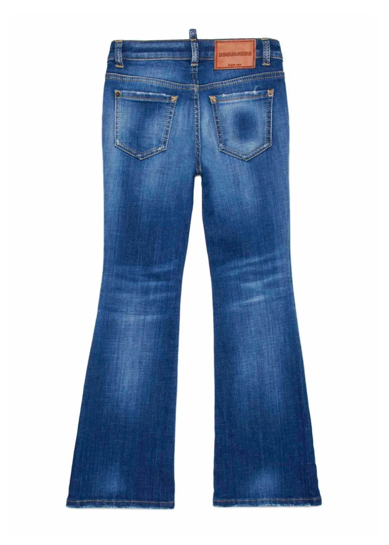 Dsquared2 Kids Jeans Denim Bootcut Flare Twiggy per Bambine