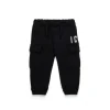 Dsquared2 Kids Pantaloni in Tuta Neri con Stampa per Neonati