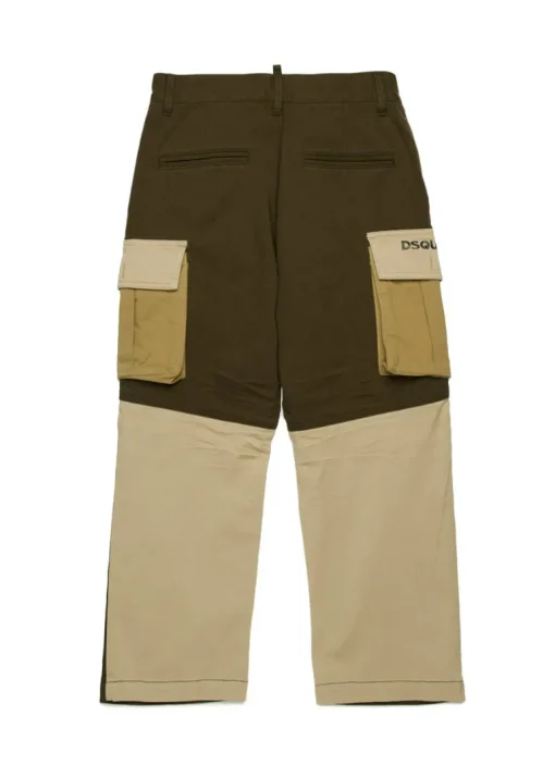Dsquared2 Kids Pantaloni Verdi Streetwear per Bambini