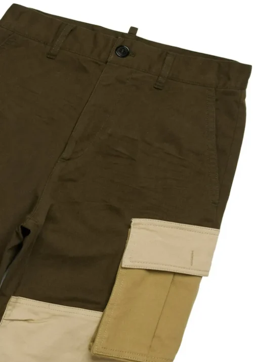 Dsquared2 Kids Pantaloni Verdi Streetwear per Bambini