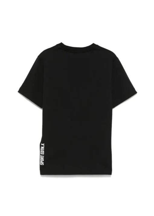 Dsquared2 Kids T-shirt Nera con Stampa Sport EDTN per Bambini
