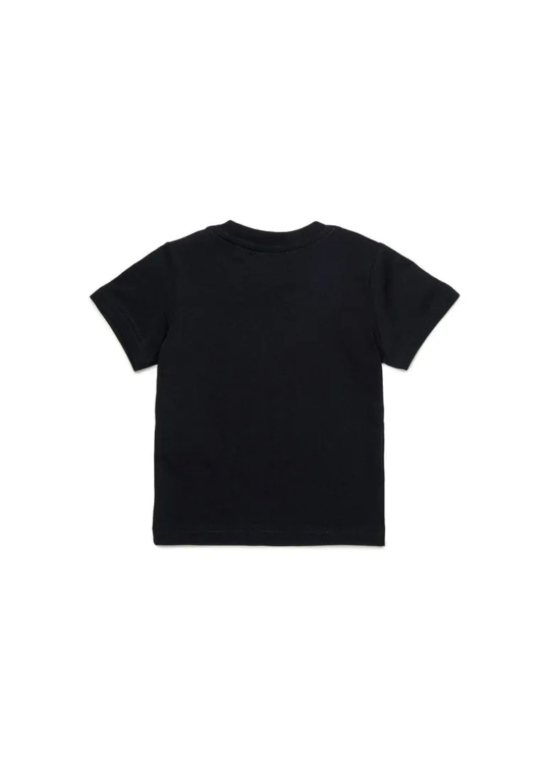 Dsquared2 Kids T-shirt Nera con Stampa Logo