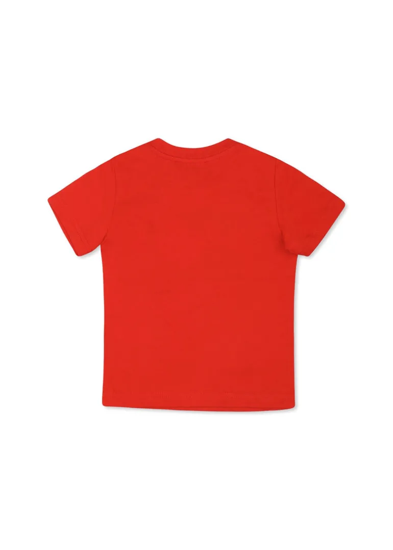 Dsquared2 Kids T-shirt Rossa con Stampa Cuore per Neonate