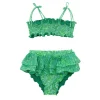 EffeK Costume Bikini a Fascia Fantasia Verde